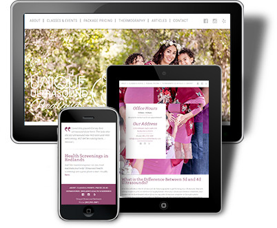 Example of responsive design for the Women2Women website